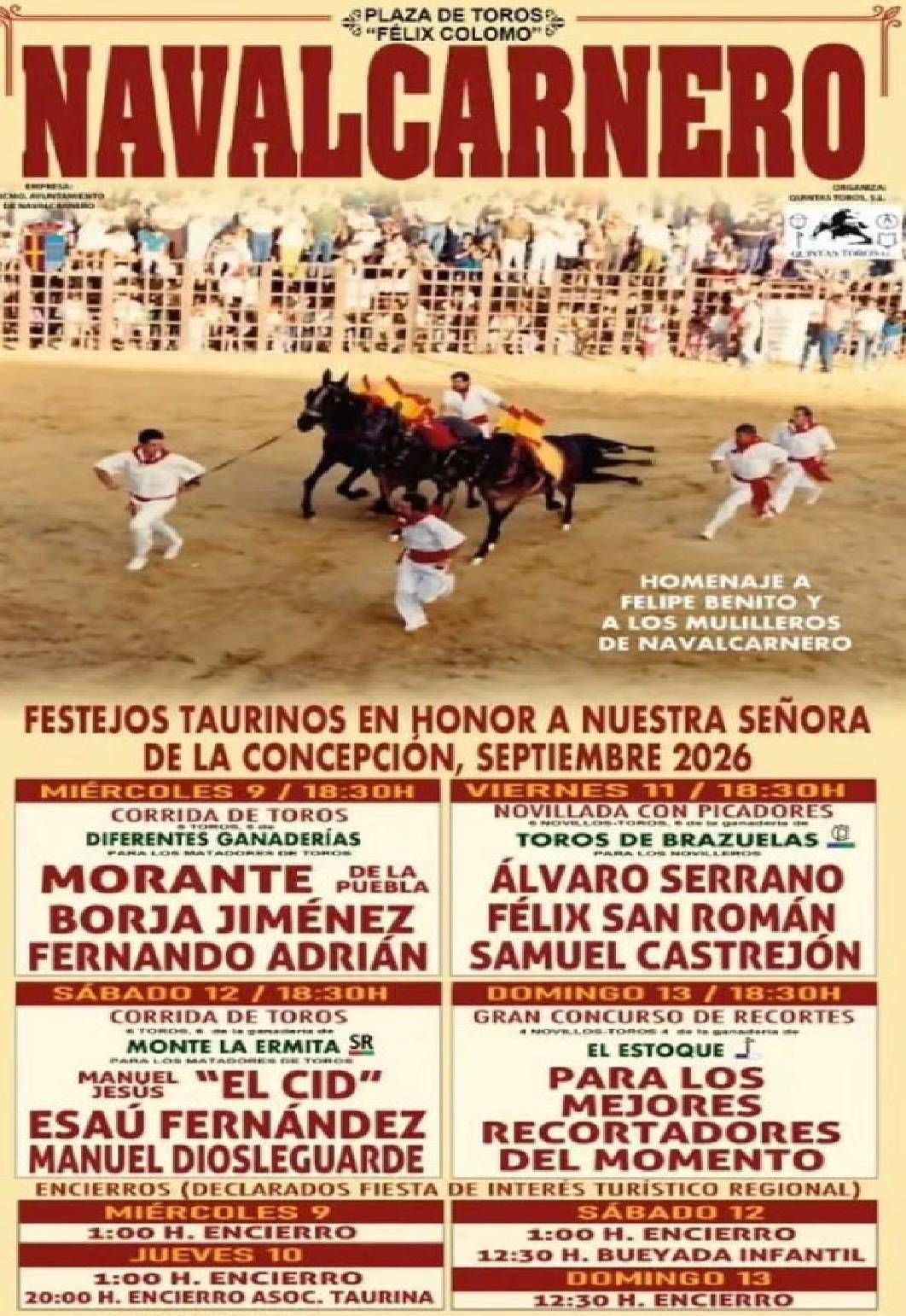 Festejos taurinos en honor a nuestra Señora de la Concepción.
