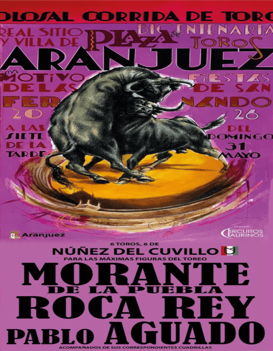Corrida de San Fernando de Aranjuez 2026