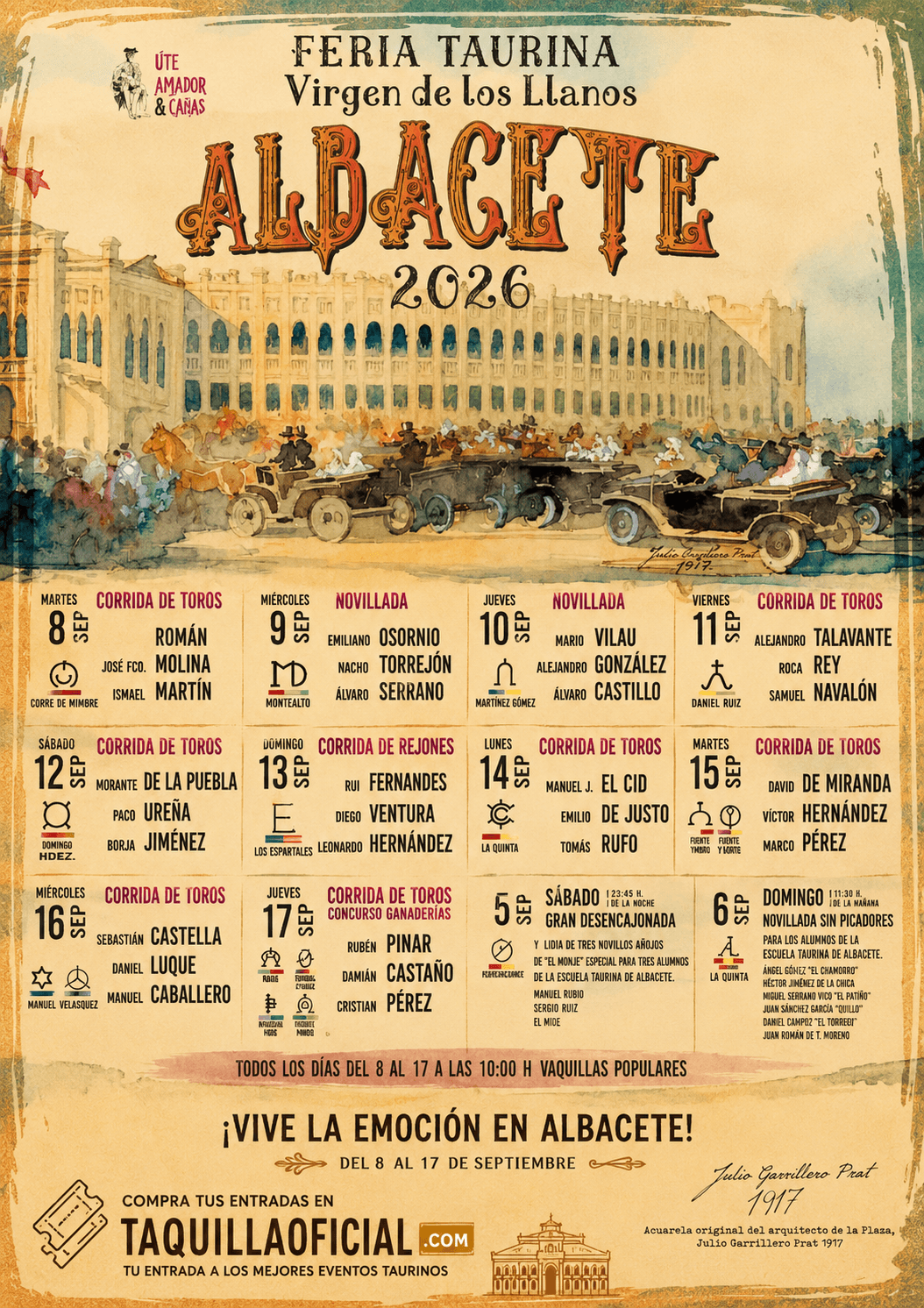 Albacete Bullfighting Fair 2026: ten days of bullfights for the Virgin of Los Llanos